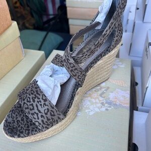 Gypsy Jazz Leopard Print Wedge Sandals